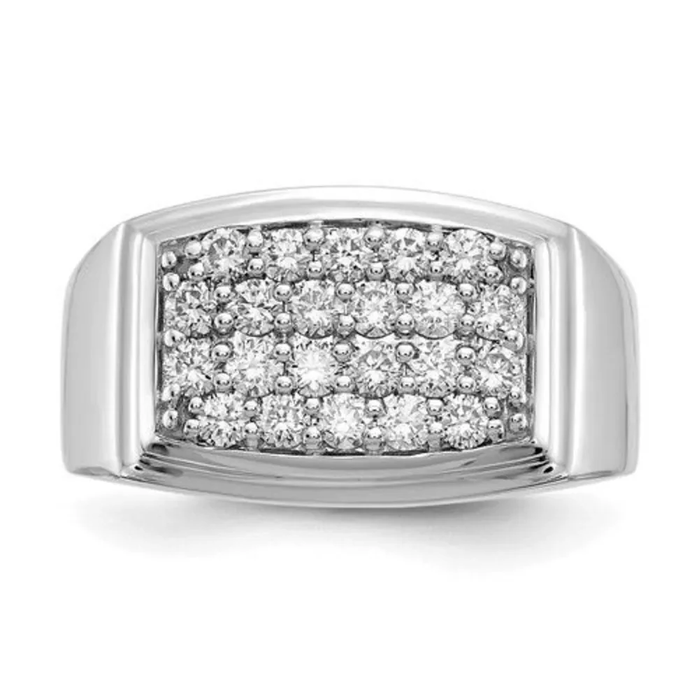 Men's 10k White Gold Diamond Ring